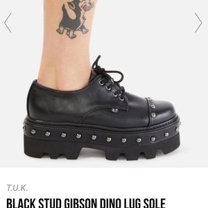 T.U.K black platform shoes